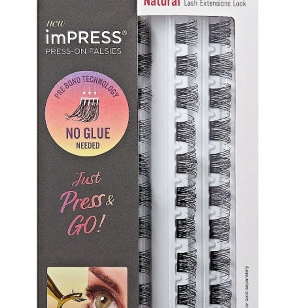 imPRESS Natural Look Press-On Lashes - Deep Black
